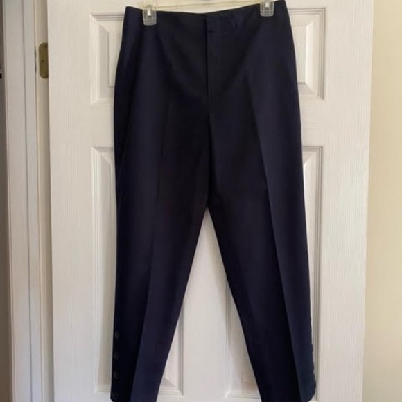 Club Monaco-cropped pants-side buttons on leg-size 6 - Picture 1 of 4
